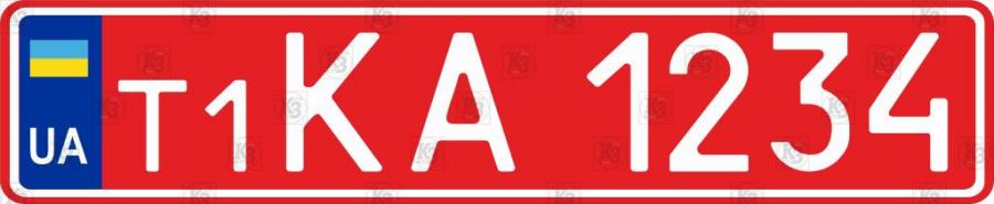 Transit number plates by standard of 2015 kievznak duplicates of 