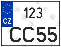 Czech Republic number on a European motorcycle