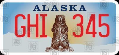 Американский номер штата Аляска