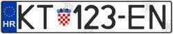 Croatia car number